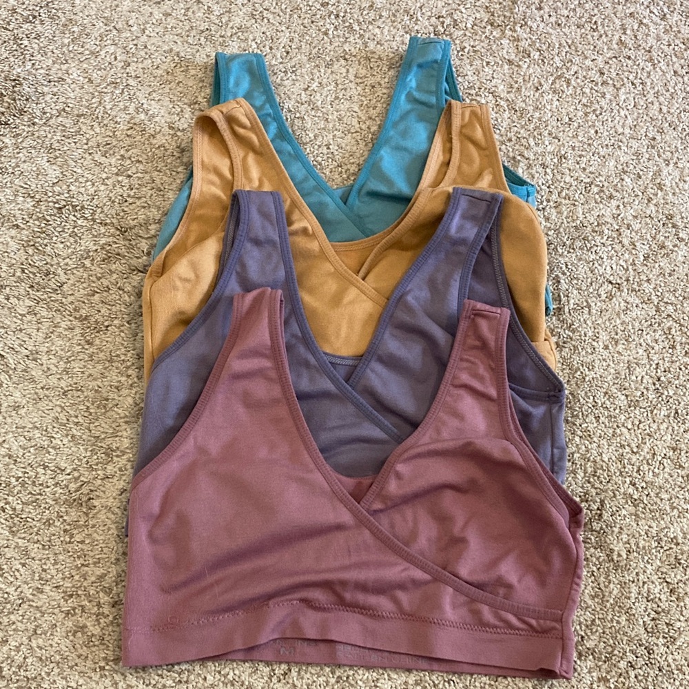 Caramel Cantina Carnival Nursing Bras Sleep Loungewear Size Medium Bundle 4 Pack